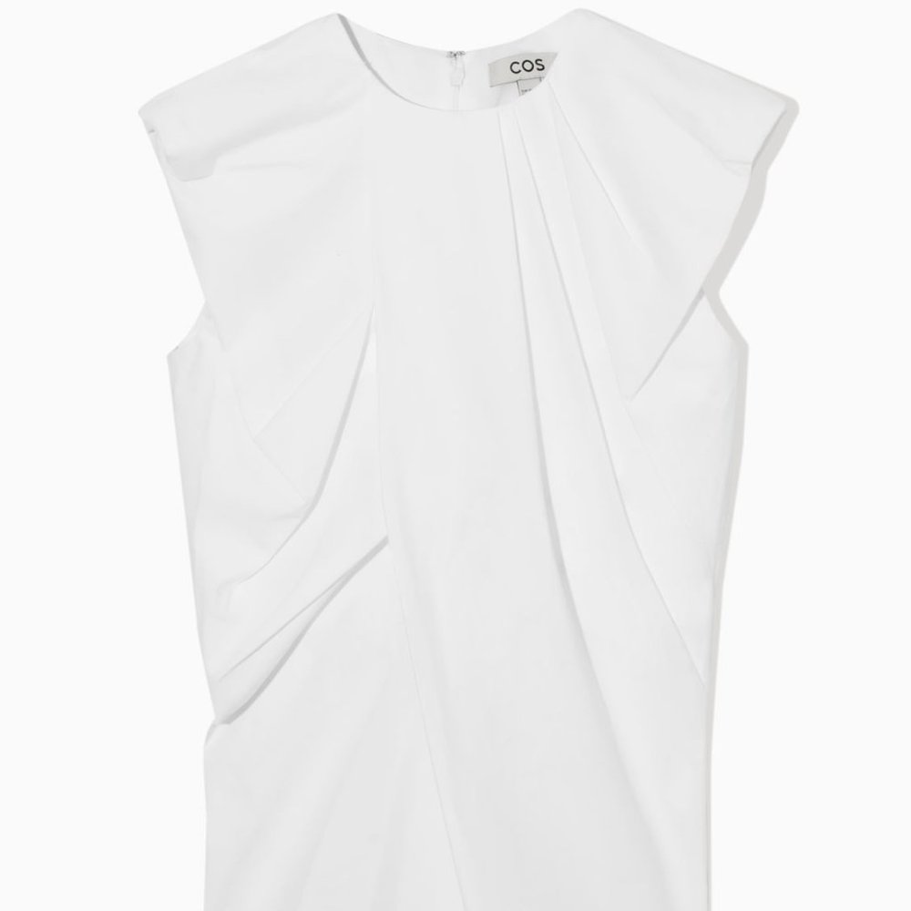 COS GATHERED DRAPED SLEEVELESS TOP M